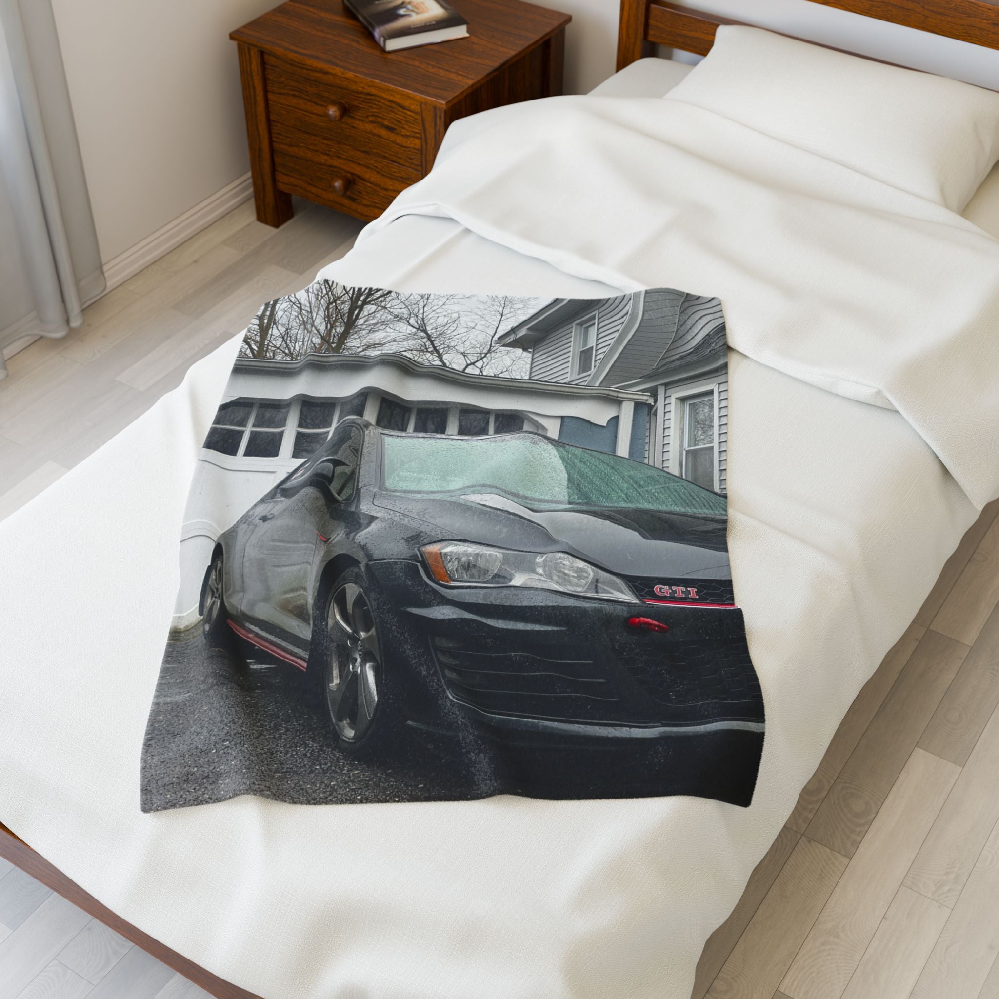 Personalized Car Velveteen Plush Blanket - Custom Comfort Travel Throw