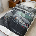 Personalized Car Velveteen Plush Blanket - Custom Comfort Travel Throw
