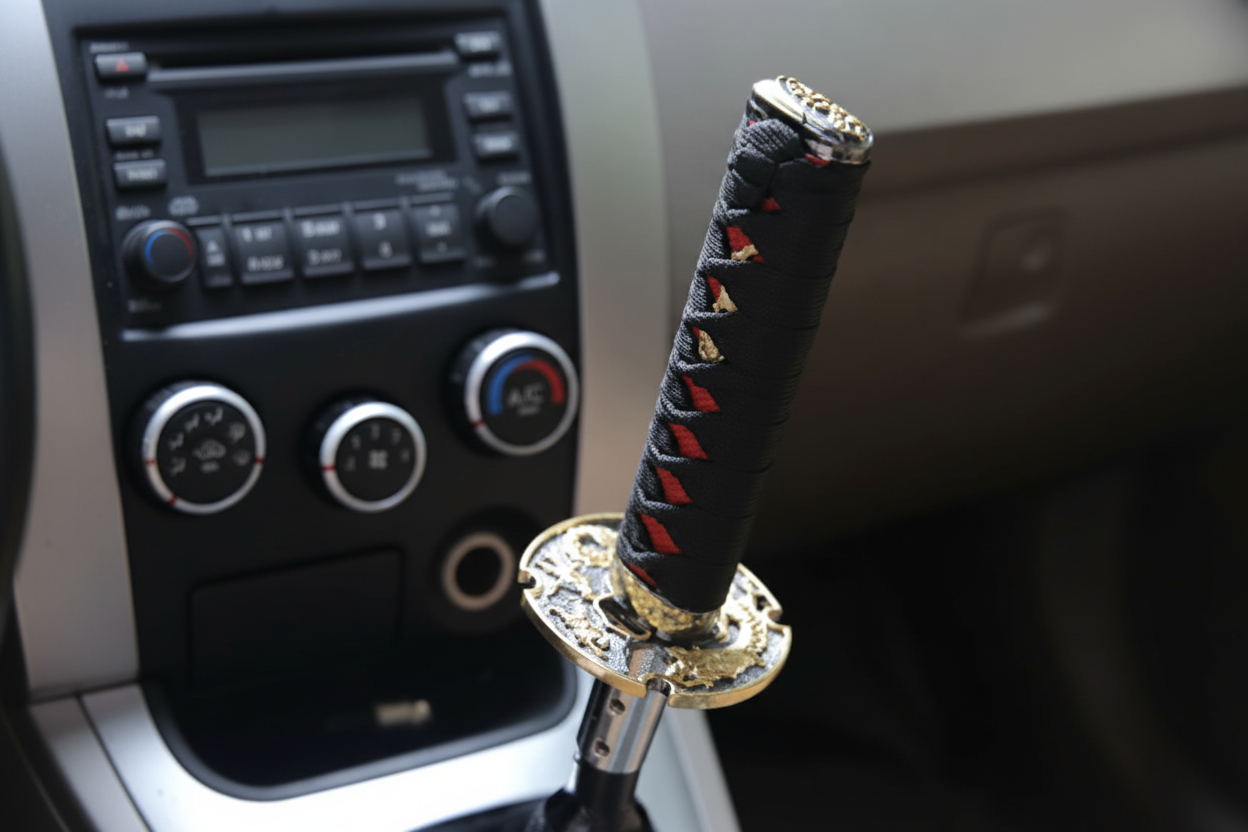 Apex Precision Samurai Sword Shift Knob 20cm/26cm Red/Black Universal