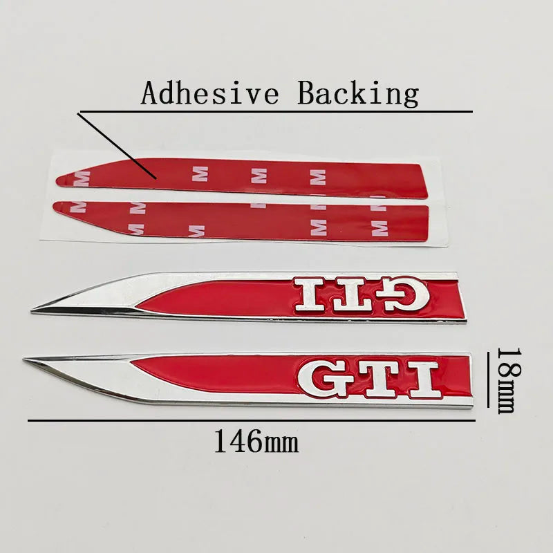 Apex Precision GTI Metal Side Fender Emblem (2-Piece Set)