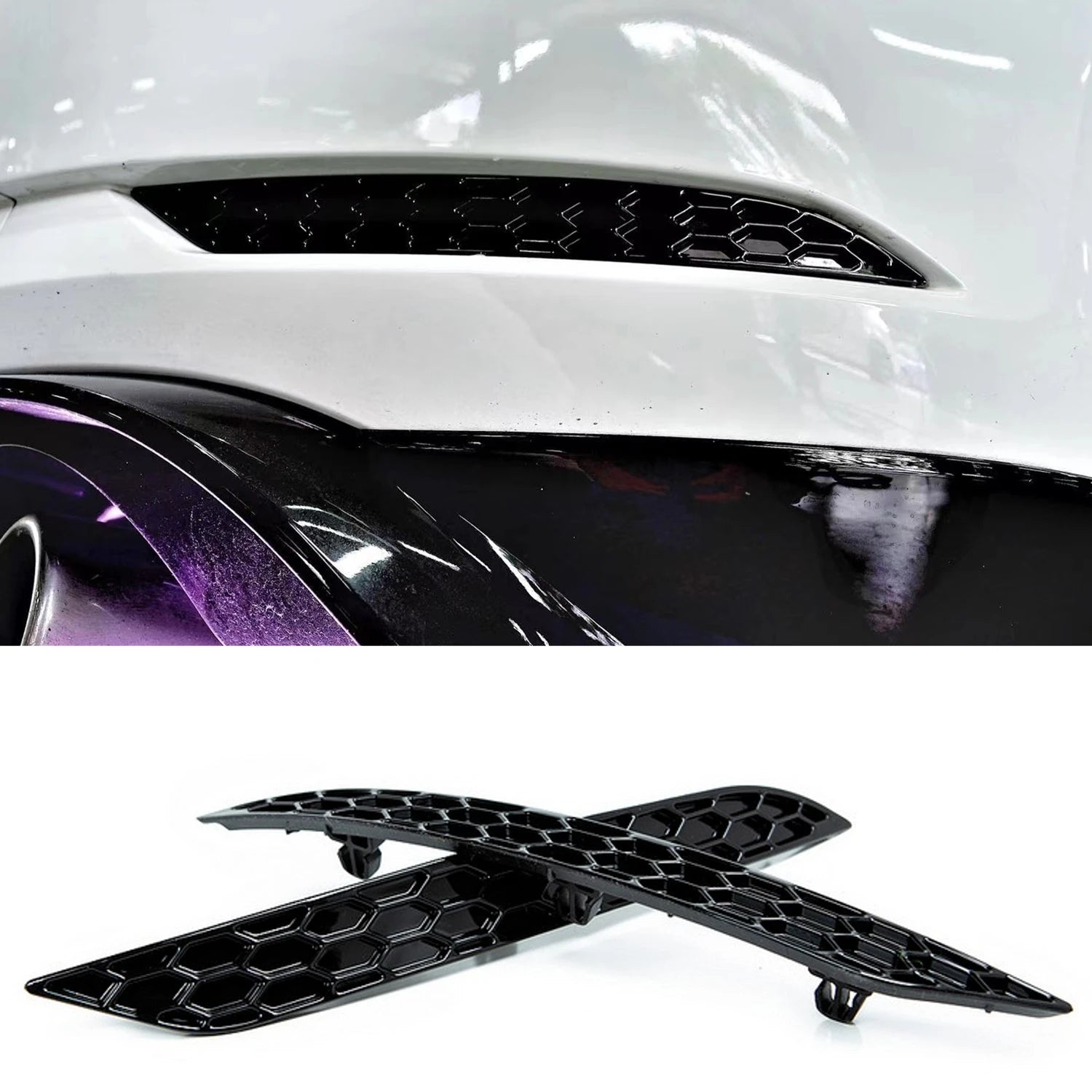 Gloss Black Honeycomb Rear Reflector Delete Volkswagen MK7.5 Golf / GTI / R