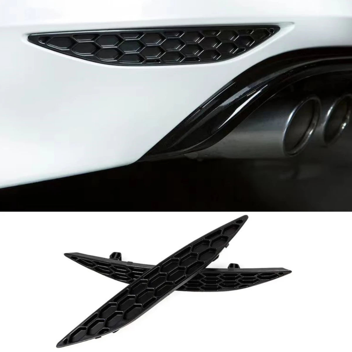 Gloss Black Honeycomb Rear Reflector Delete Volkswagen Mk7 Golf GTI / R