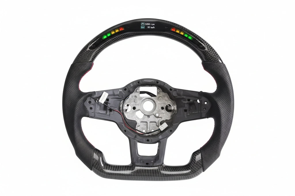 Apex Precision Carbon Fiber LED Steering Wheel VW MK7 GTI / Golf R
