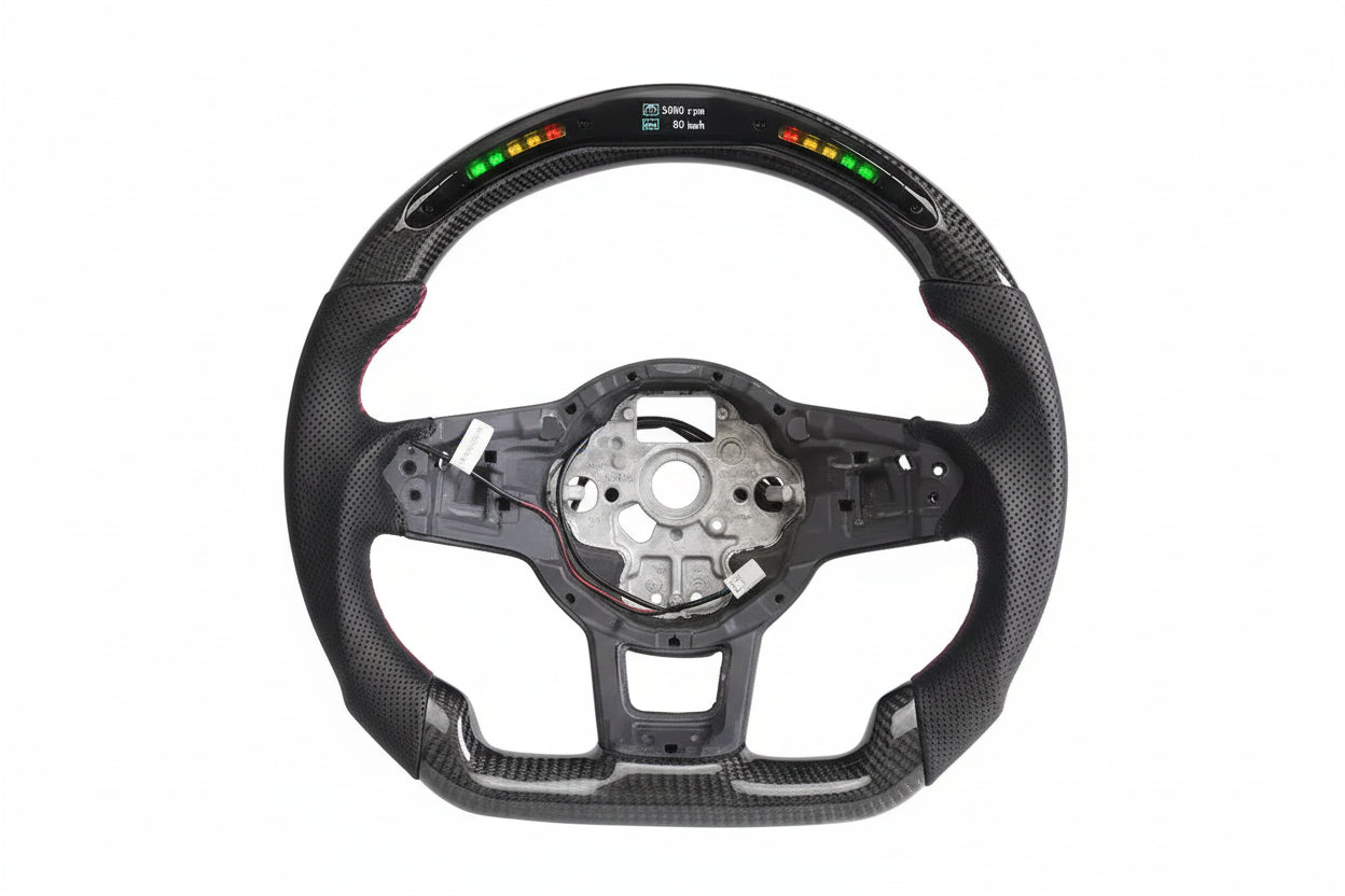 Apex Precision Carbon Fiber LED Steering Wheel VW MK7 GTI / Golf R