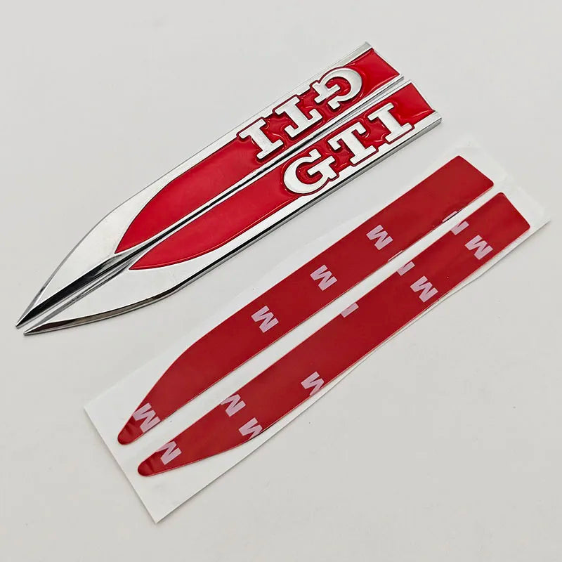 Apex Precision GTI Metal Side Fender Emblem (2-Piece Set)