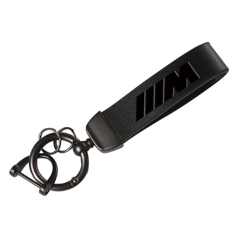 Luxury Genuine Leather Keychain – Motorsport-Inspired