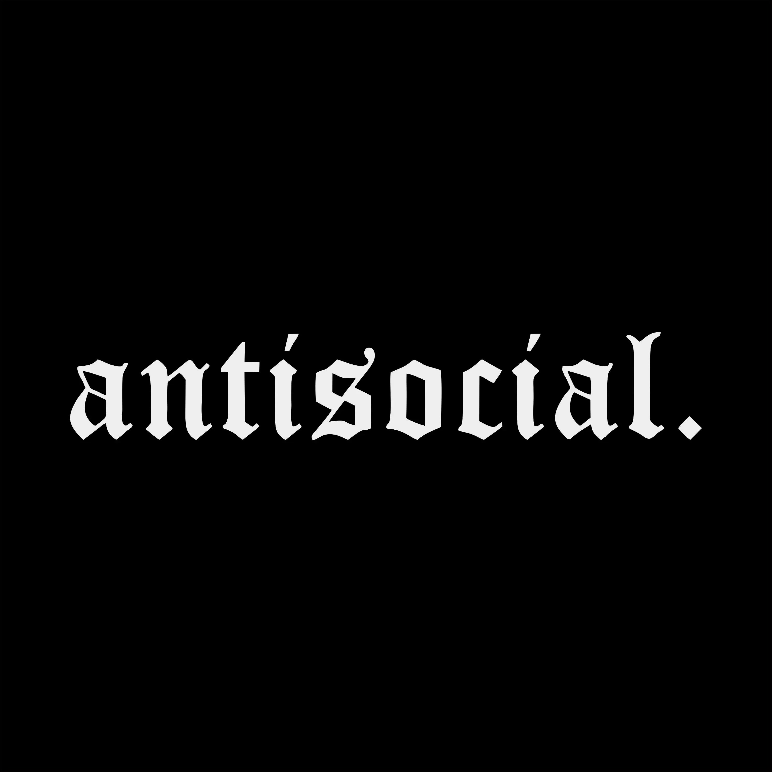 Antisocial Vinyl Car Sticker – Multiple Sizes & Colors