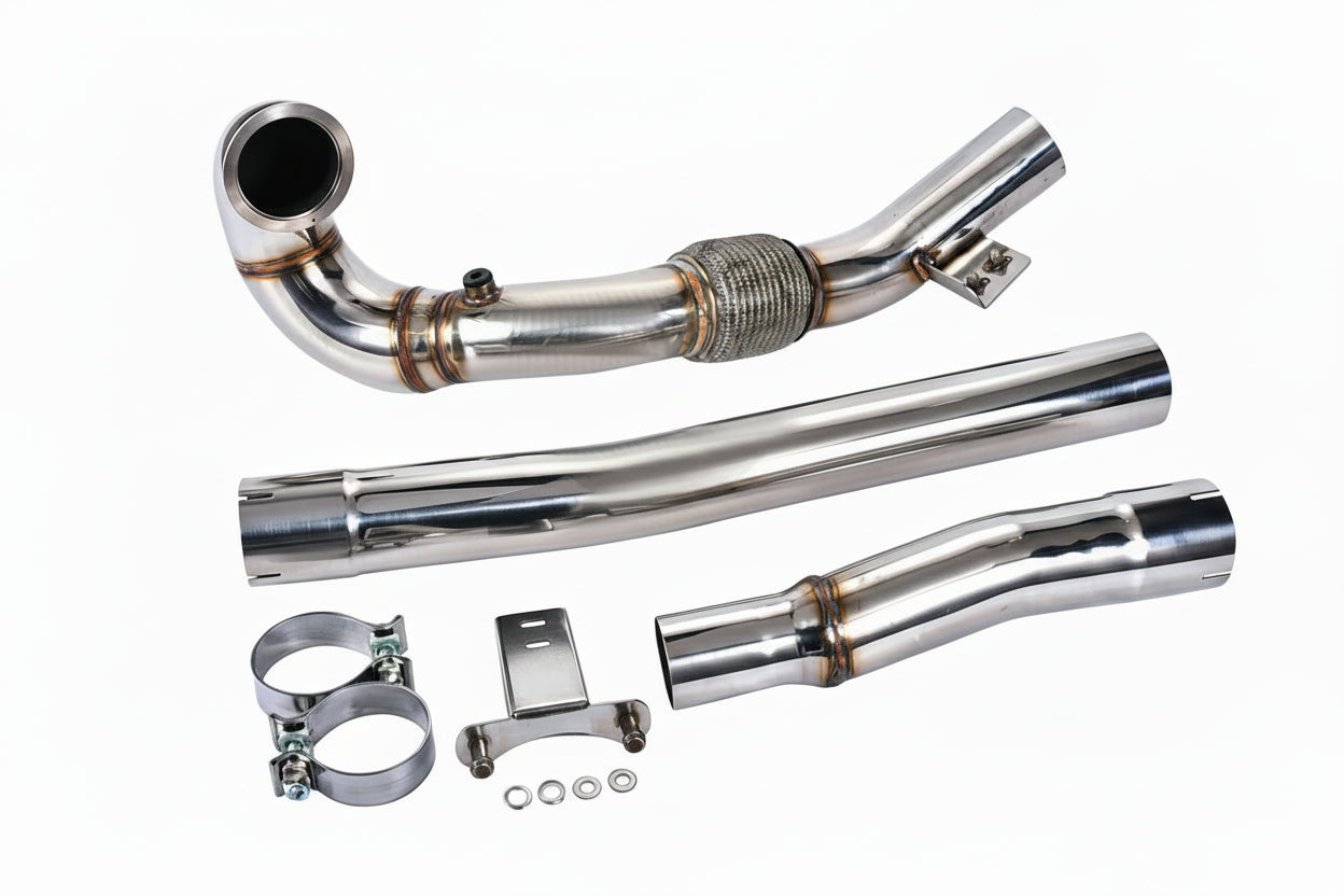 3.5" Catless Stainless Steel Downpipe - MQB 2.0T AWD / Quattro / FWD (2014+)