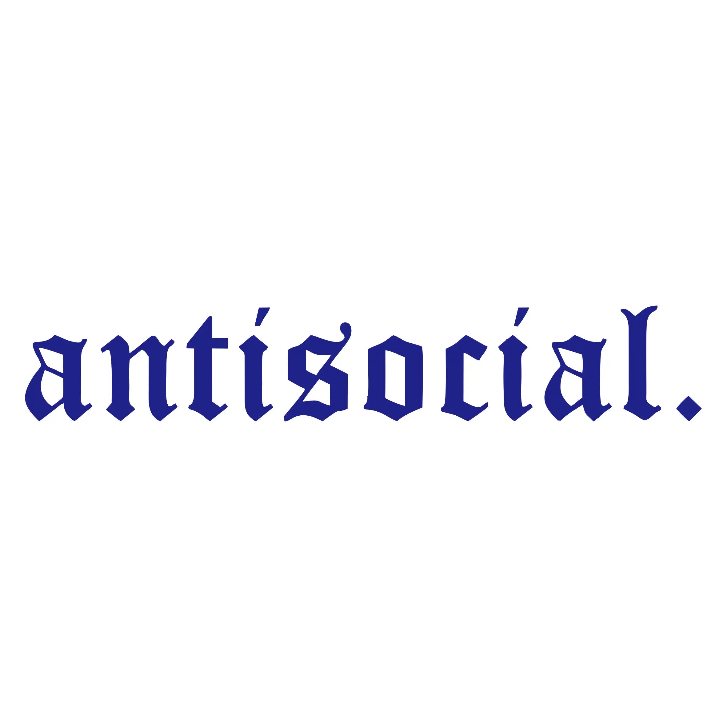 Antisocial Vinyl Car Sticker – Multiple Sizes & Colors