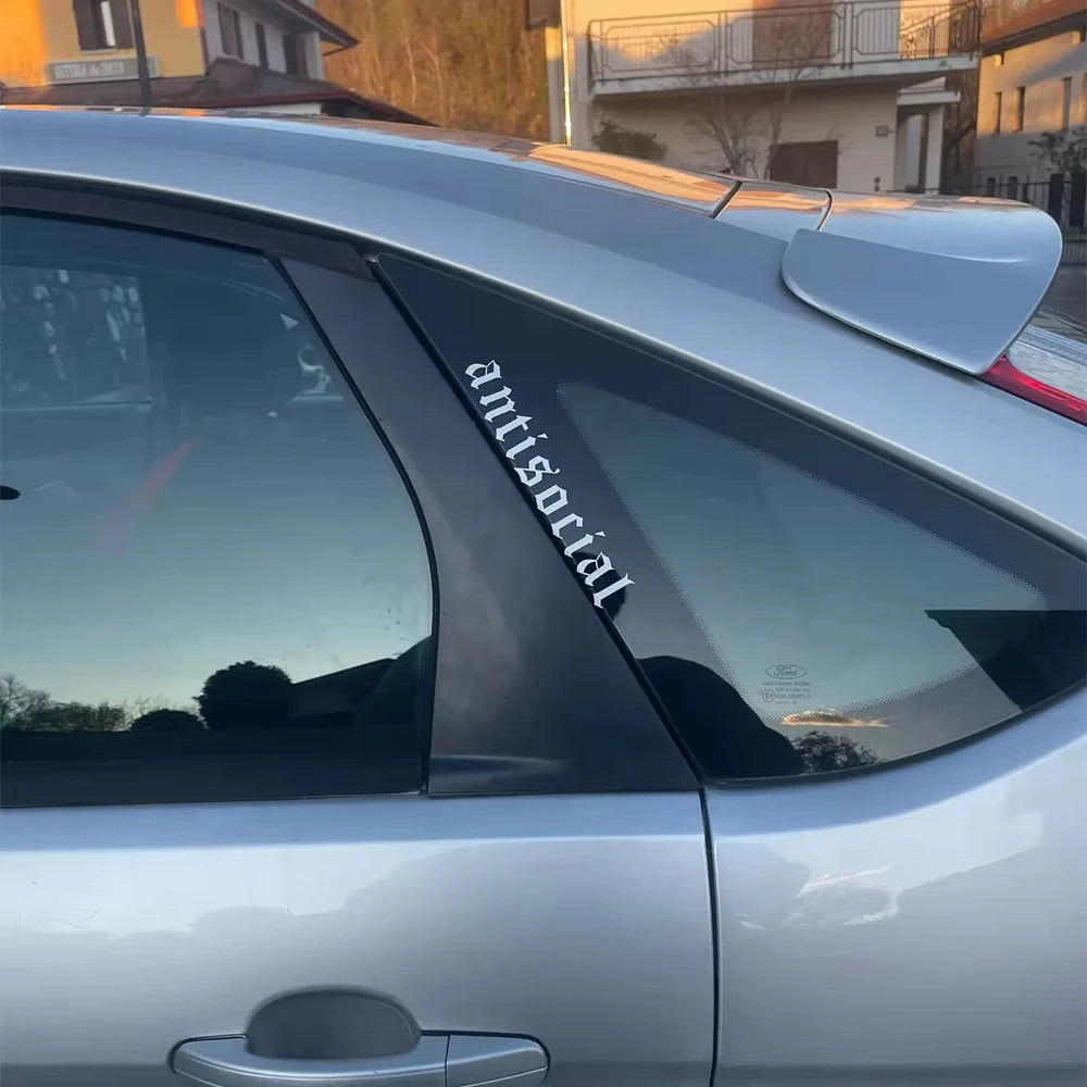 Antisocial Vinyl Car Sticker – Multiple Sizes & Colors