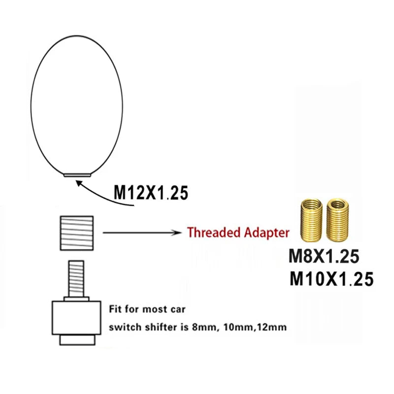 Apex Precision RGB Crystal Bubble Shift Knob Stick Universal