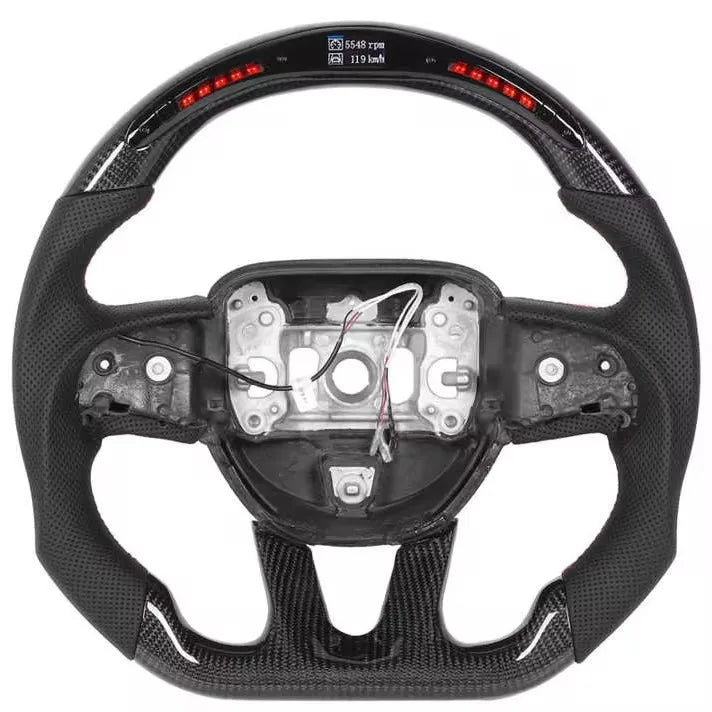 Apex Precision Carbon Fiber LED Steering Wheel Dodge Challenger/Charger/Durango/Jeep Grand Cherokee SRT