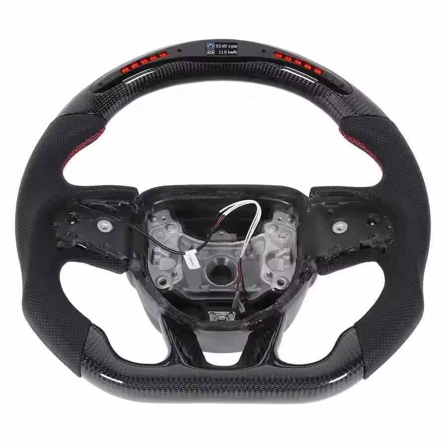 Apex Precision Carbon Fiber LED Steering Wheel Dodge Challenger/Charger/Durango/Jeep Grand Cherokee SRT