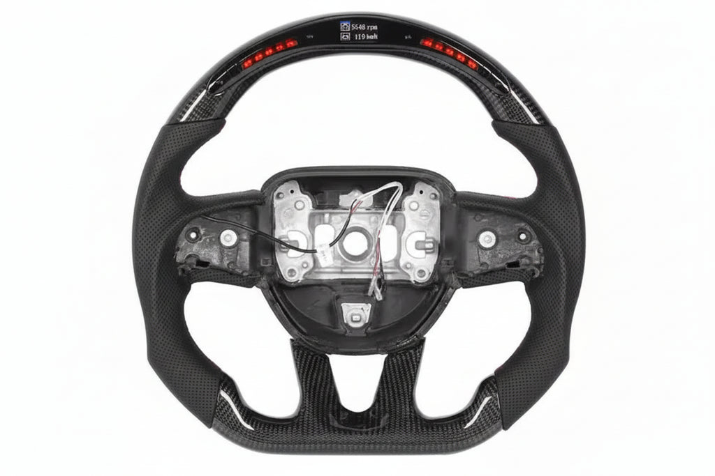 Apex Precision Carbon Fiber LED Steering Wheel Dodge Challenger/Charger/Durango/Jeep Grand Cherokee SRT