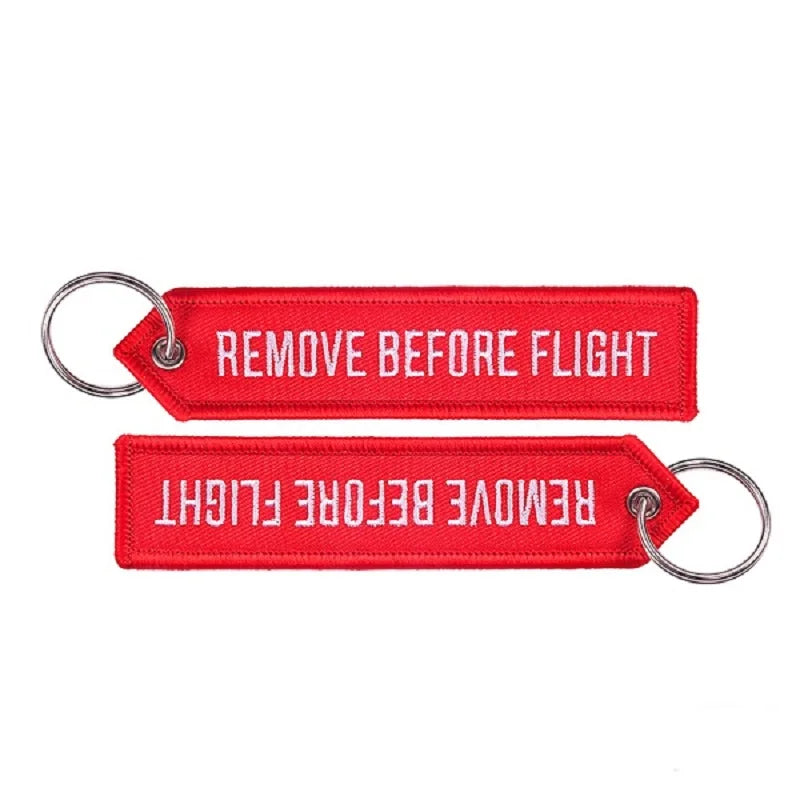 Remove Before Flight Keychain