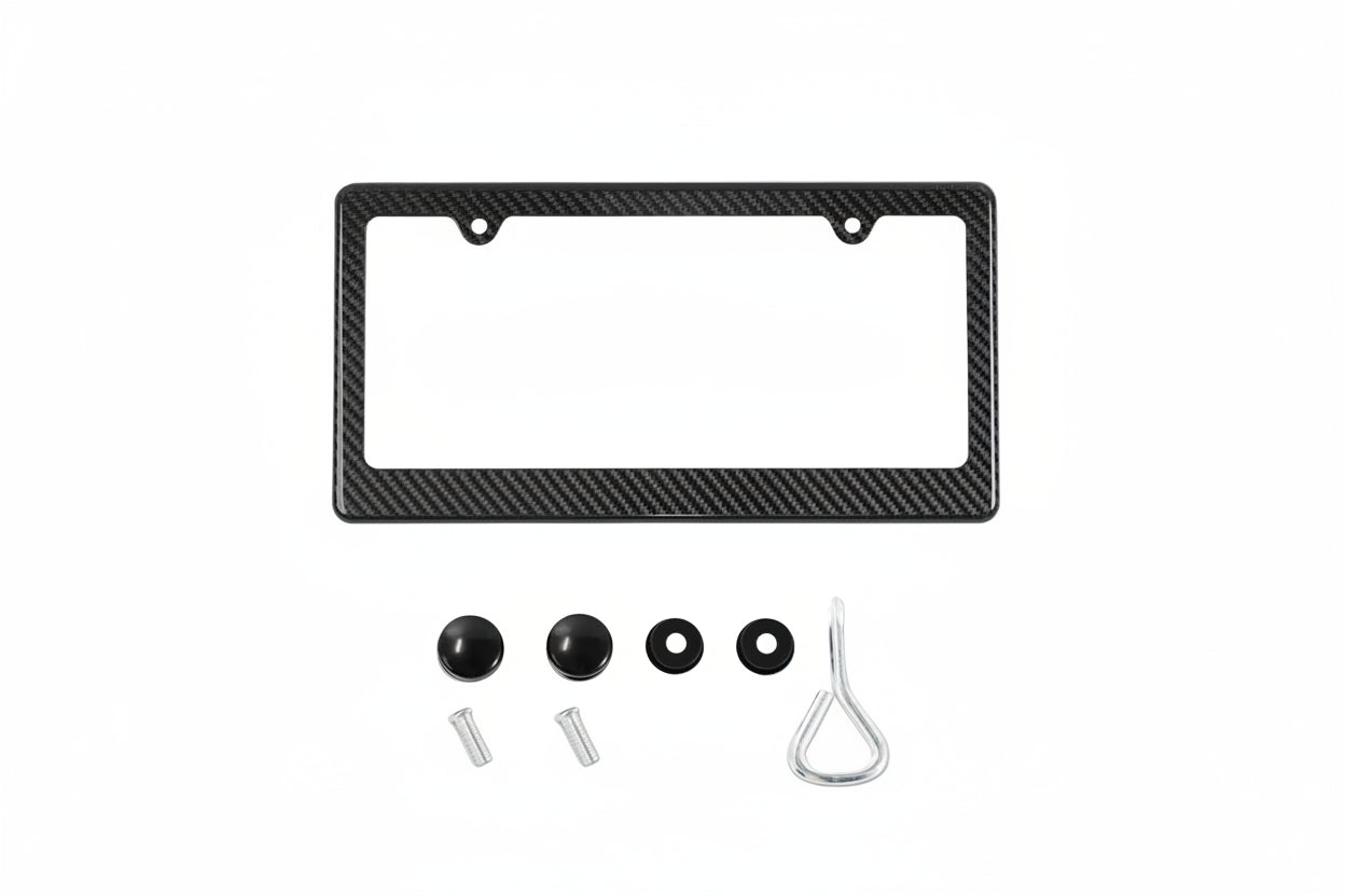 Apex Precision Carbon Fiber License Plate Frame